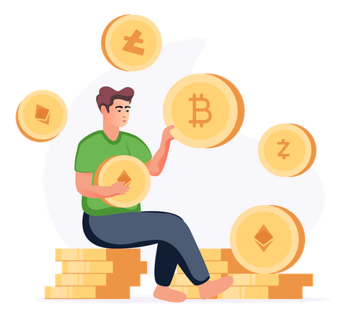 Bitcoin Millionaire  Illustration
