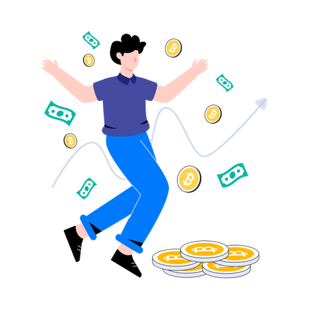 Bitcoin-Millionär  Illustration