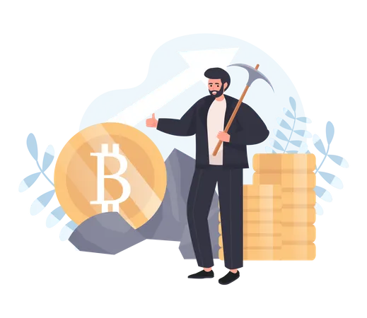 Bitcoin Mining  Illustration