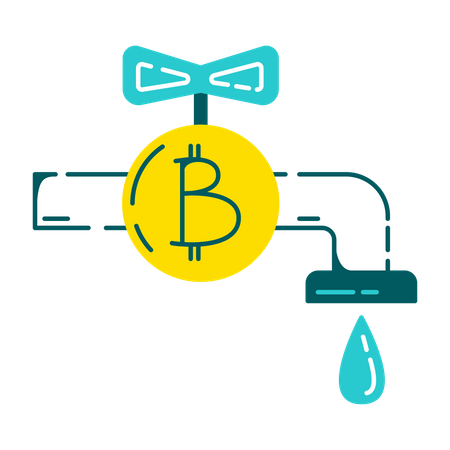 Bitcoin-Wasserhahn  Illustration