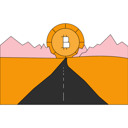 Bitcoin mining area Illustration