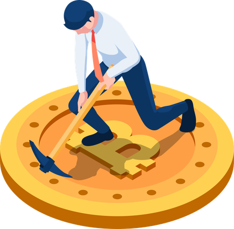 Bitcoin Mining  Illustration