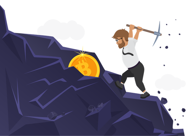 Bitcoin mining  Illustration