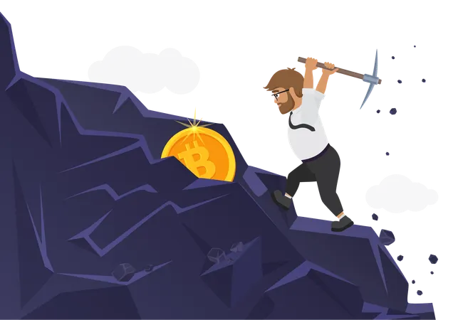 Bitcoin mining  Illustration