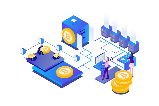 Bitcoin Mining  Illustration