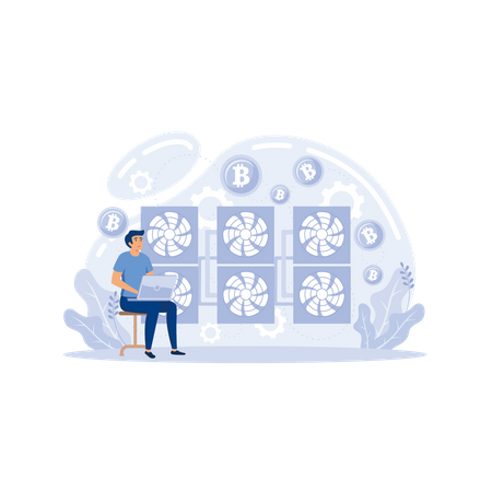 Bitcoin Mining  Illustration