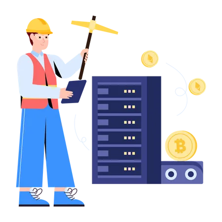 Bitcoin Mining  Illustration