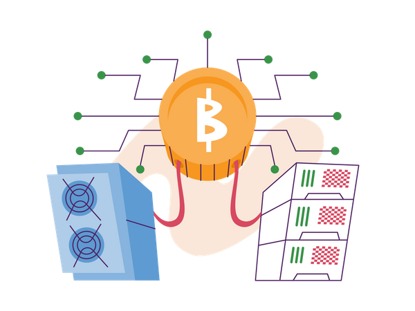 Bitcoin Mining  Illustration