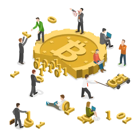 Bitcoin mining  Illustration