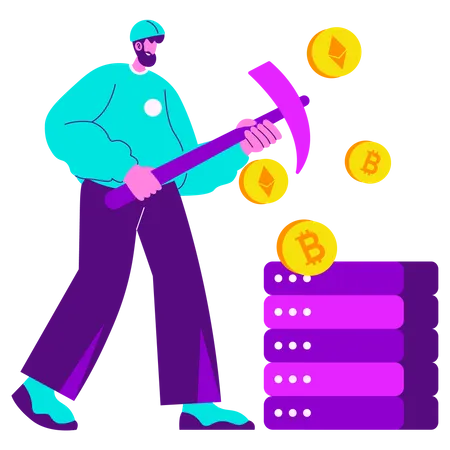 Bitcoin Mining  Illustration