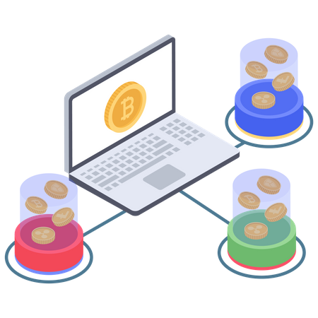 Bitcoin mining  イラスト