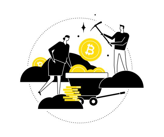 Bitcoin Mining  Illustration