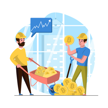 Bitcoin Mining  Illustration