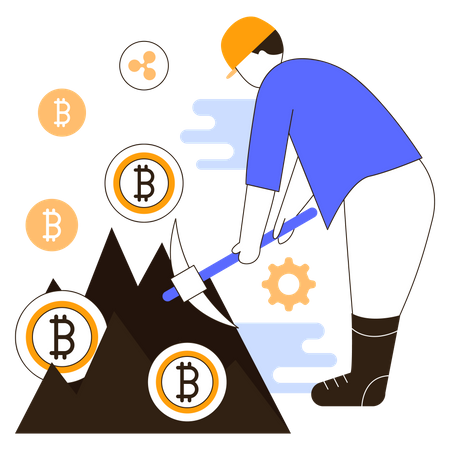 Bitcoin mining  Illustration