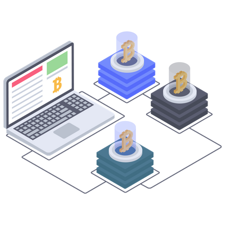 Bitcoin Mining Report  イラスト