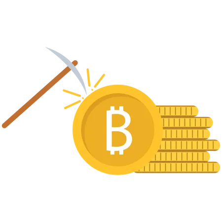 Bitcoin Mining Service Illustration