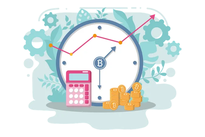 Bitcoin mining time Illustration