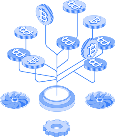 Holographie des Bitcoin-Netzwerks  Illustration