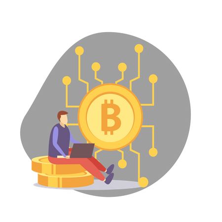 Bitcoin-Netzwerk  Illustration