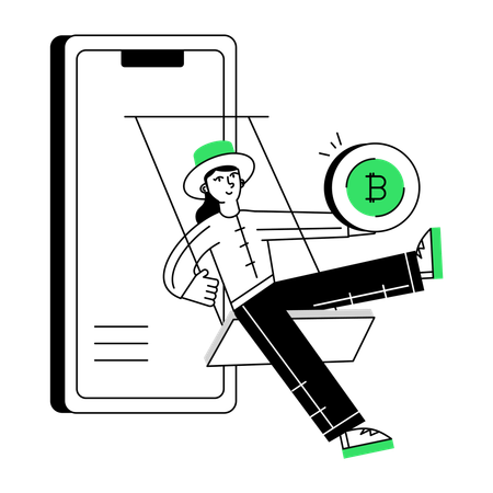 Bitcoin Payment  Illustration