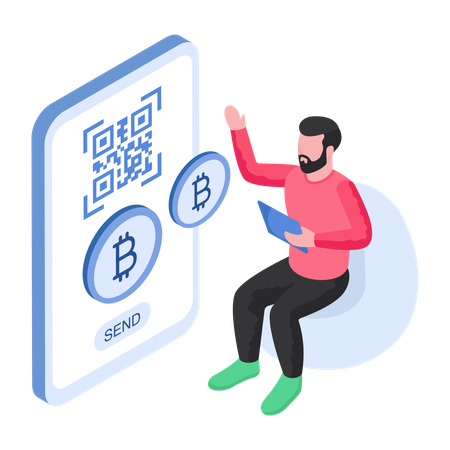 Bitcoin Payment Transaction  Illustration