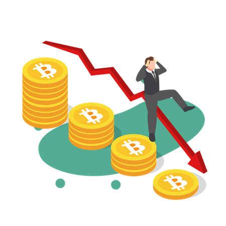 Bitcoin-Preisverfall  Illustration