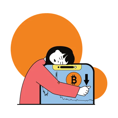 Bitcoin Price Crash  Illustration