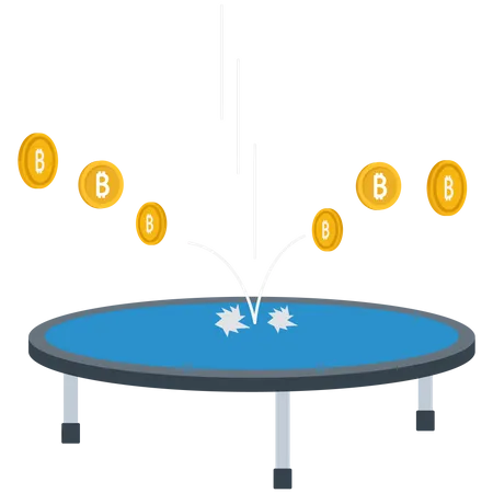 Bitcoin price rebound  Illustration