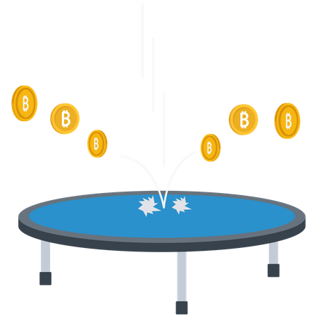 Bitcoin price rebound  Illustration