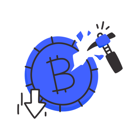 Bitcoin rate drop  Illustration