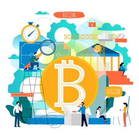 Recherche sur les bitcoins  Illustration