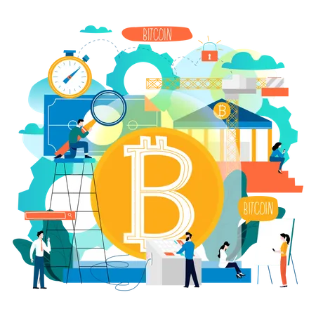 Recherche sur les bitcoins  Illustration