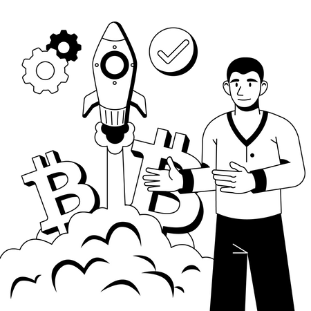 Bitcoin Rise  Illustration