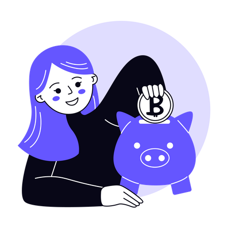 Bitcoin Savings  Illustration