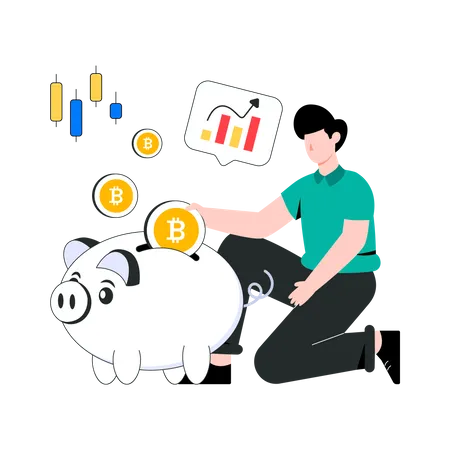 Bitcoin Savings Illustration