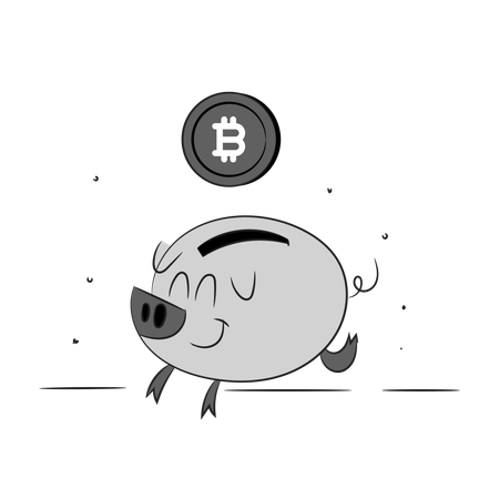 Bitcoin savings  Illustration