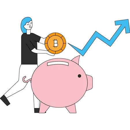 Bitcoin savings growth  Illustration