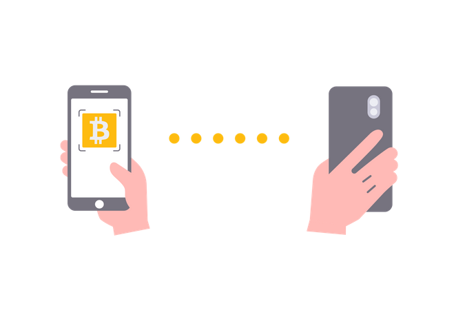 Bitcoin Scan And Pay  Illustration