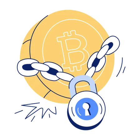 Heres A Doodle Mini Illustration Of Bitcoin Security Illustration