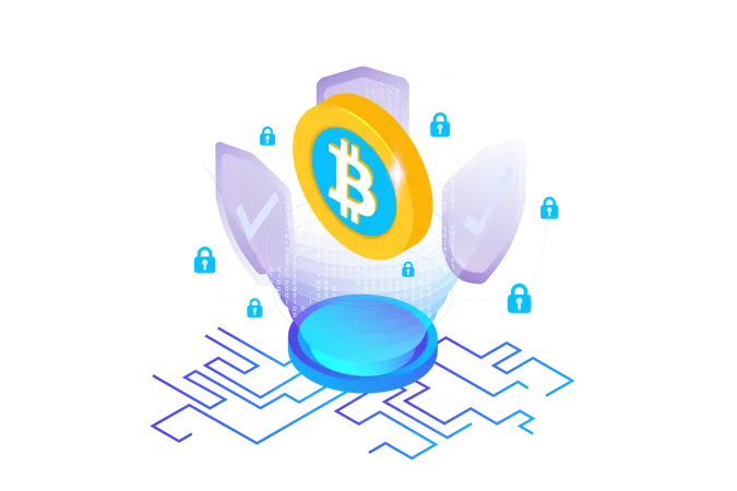 Bitcoin Security  Illustration