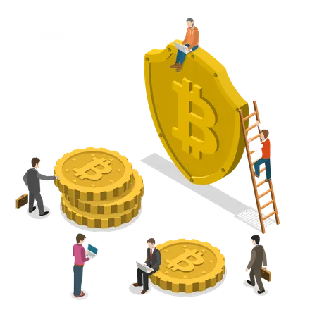 Segurança bitcoin  Ilustração