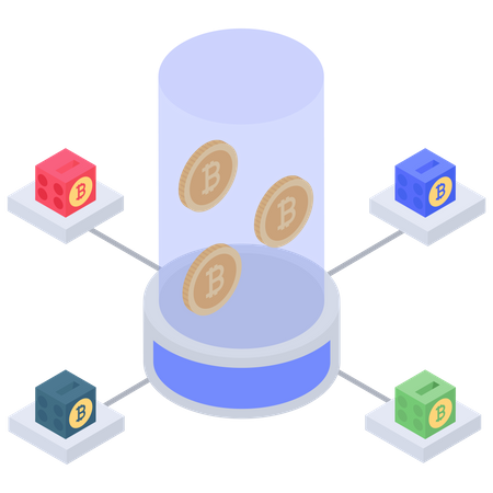 Bitcoin selling server  イラスト