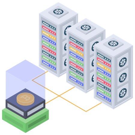 Bitcoin Server connection Illustration