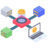 illustrations of bitcoin server