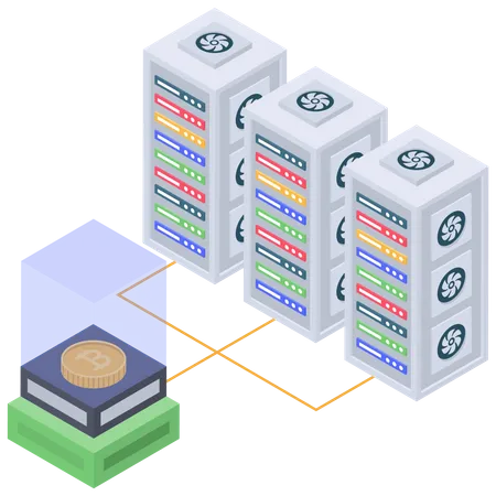 Bitcoin-Serververbindung  Illustration