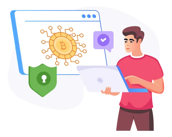 Bitcoin-Sicherheit  Illustration