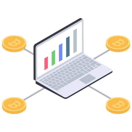 Bitcoin statistics  イラスト