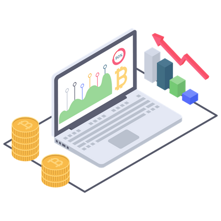 Bitcoin statistics  イラスト