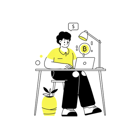 Bitcoin trader  Illustration