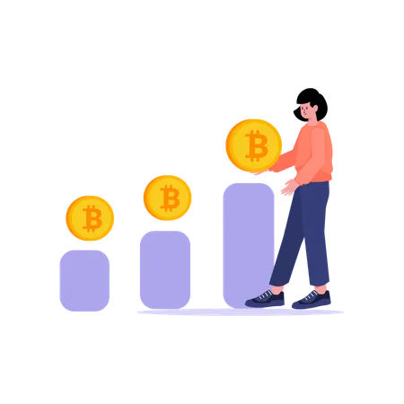 Bitcoin Trading  Illustration
